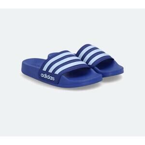 NEW NWT Adidas Adilette Shower Water Shoe Slides Sandals Blue White Kids Size 10